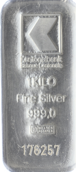 1000 Gramm Kantonalbank - 999 Feinsilber